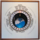 Wall Clock Showing International Time Zones.