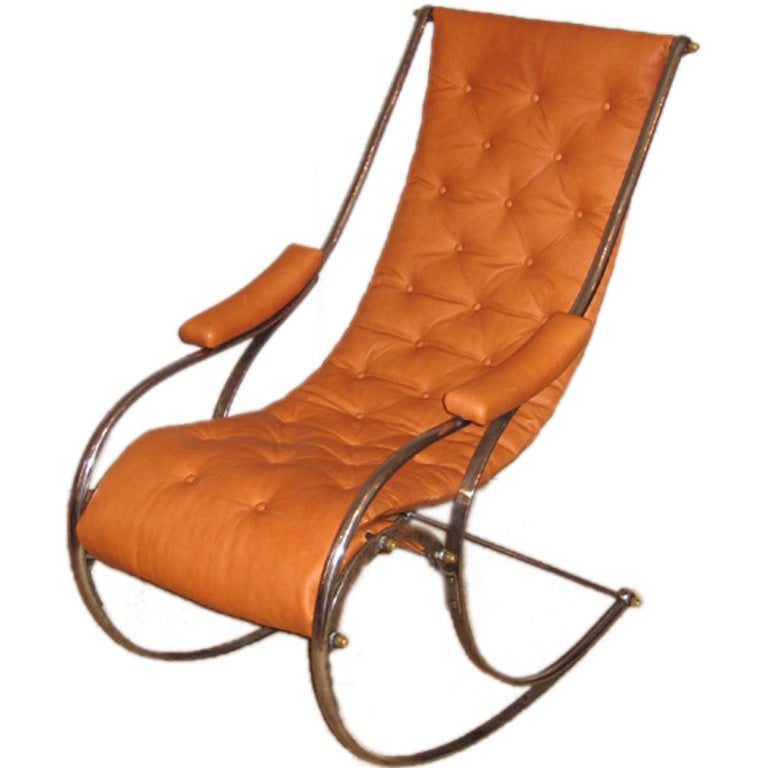 Steel Rocking Chair. For Sale at 1stDibs