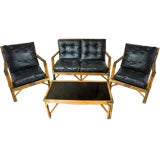Set of Brass Bound Bamboo Furniture