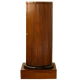 Antique A Directoire style walnut  column/ cabinet on a square base