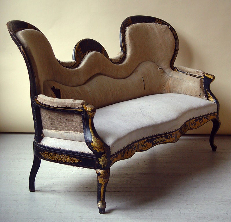 French Napoleon III settee For Sale
