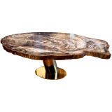 Karl Springer Petrified Wood Coffee Table