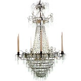 Large Period Swedish Neoclassical Chandelier
