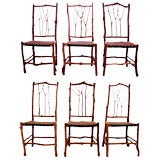 Set of Six Rustic Dining Chairs by Dan Mack