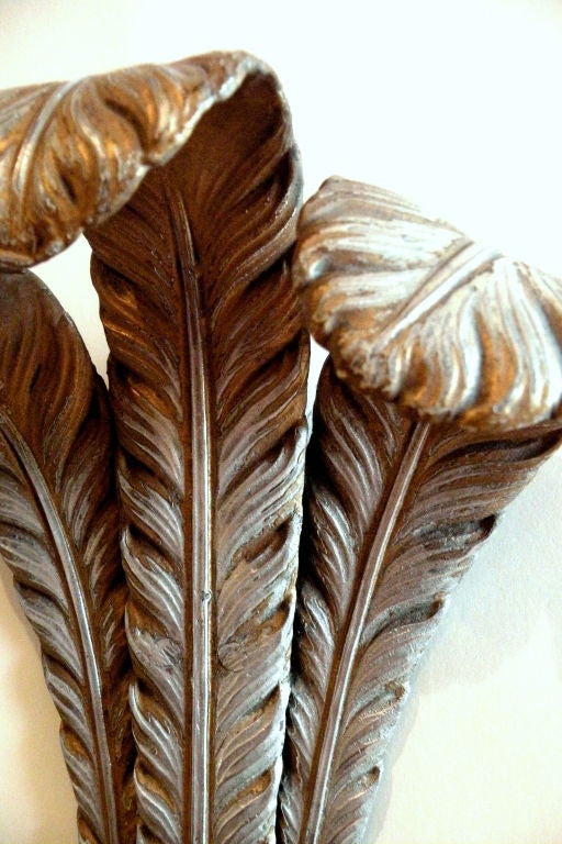 American Set of Four Mid Century Prince of Wales Feathers Sconces