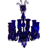 Monumental Cobalt Blue Chandelier Ordered by Sister Parish