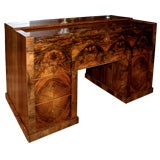 Antique Period Biedermeier Figured Walnut Desk