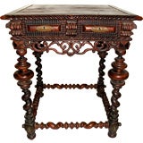 Baroque Portugese Rosewood Center or Side Table