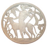 Period Art Deco Round Wall Plaque or Roundel