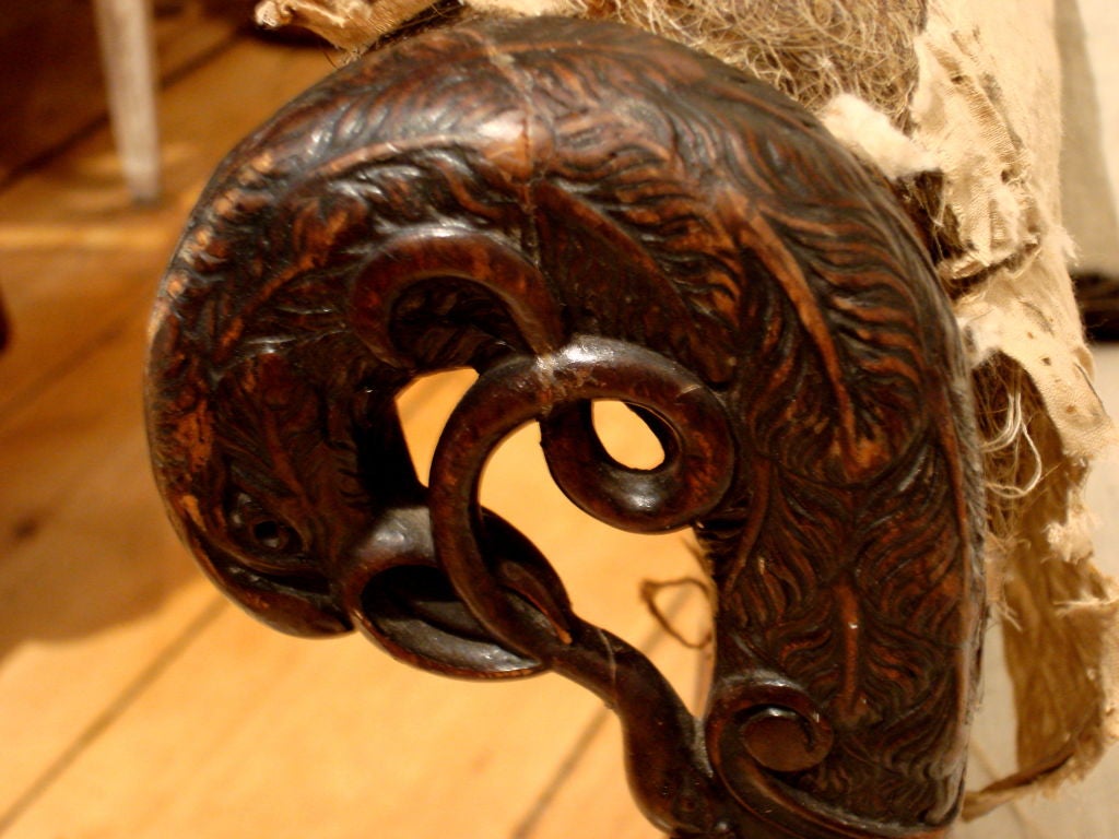 Mahogany Pair of Georgian Arm Chairs With Eagle Motif