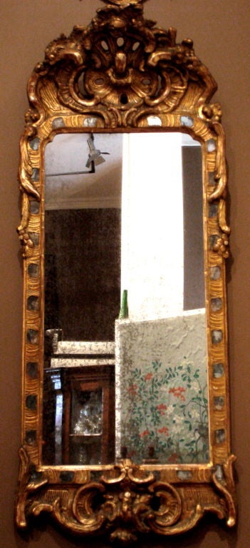 Period 18th Century Danish or Swedish Mirror 1