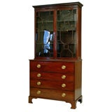 George III Style Mahogany Secretaire/Bookcase