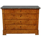 French Louis Philippe 19th Century Burled Elm Commode