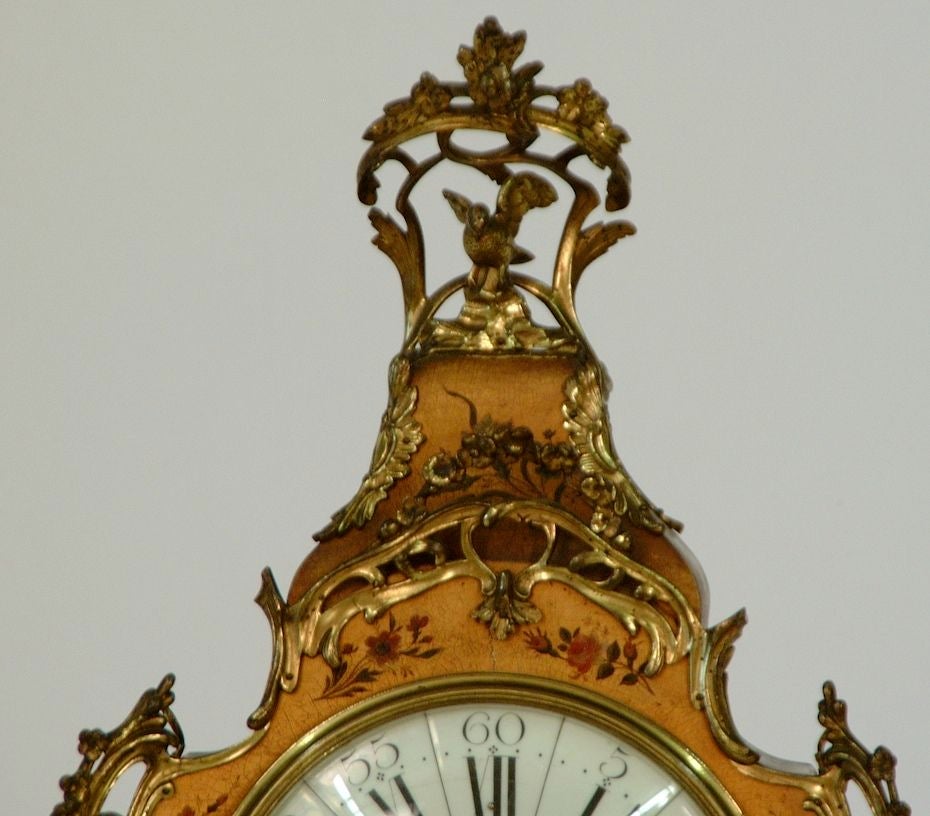19th Century Polychrome Mantle Clock from Lyon