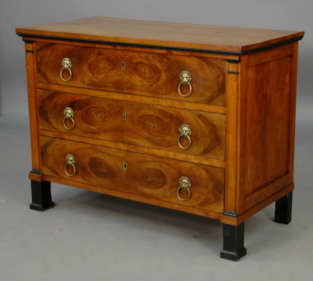 Burled Cherry Louis Philippe Style Commode