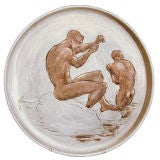 "Bathers" Tray, Rare Ceramic from Laguna Beach, 1951