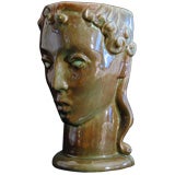 Used Art Deco Head Vase