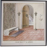 Watercolor of Oscar Bach Interior