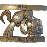 1930s Architectural Panel with Aquarius Motif