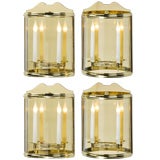 Vintage A Set Of Four 1950s Wall Lanterns