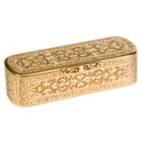 Antique Vertu: Gold Lozenge shaped snuff box