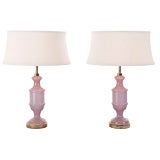 Opaline glass lamps
