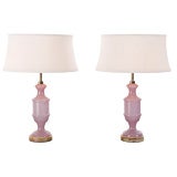 Opaline glass lamps