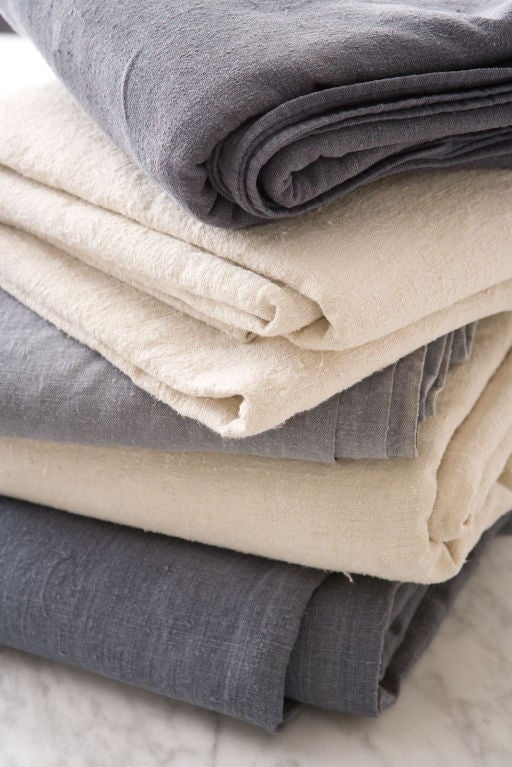 French vintage pure linen sheets