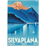 Vintage Original 'Silvaplana' poster by Johannes Handschin, 1934