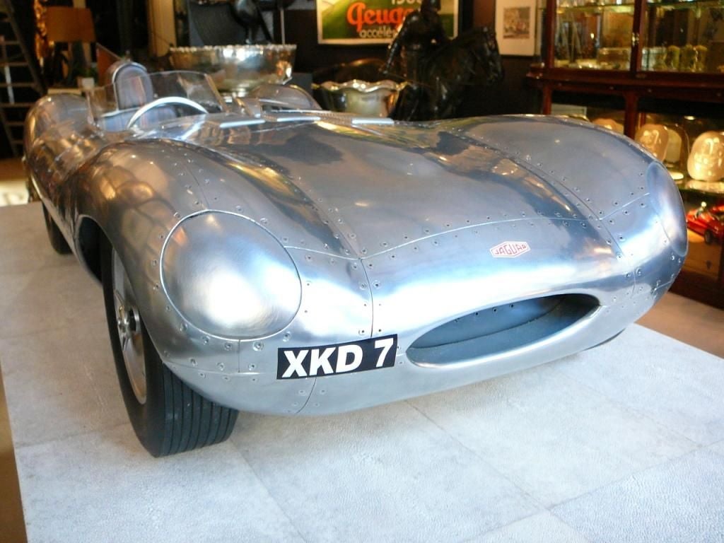 Contemporary 'D-Type Jaguar,1955', unique sculpture by John Elwell.
