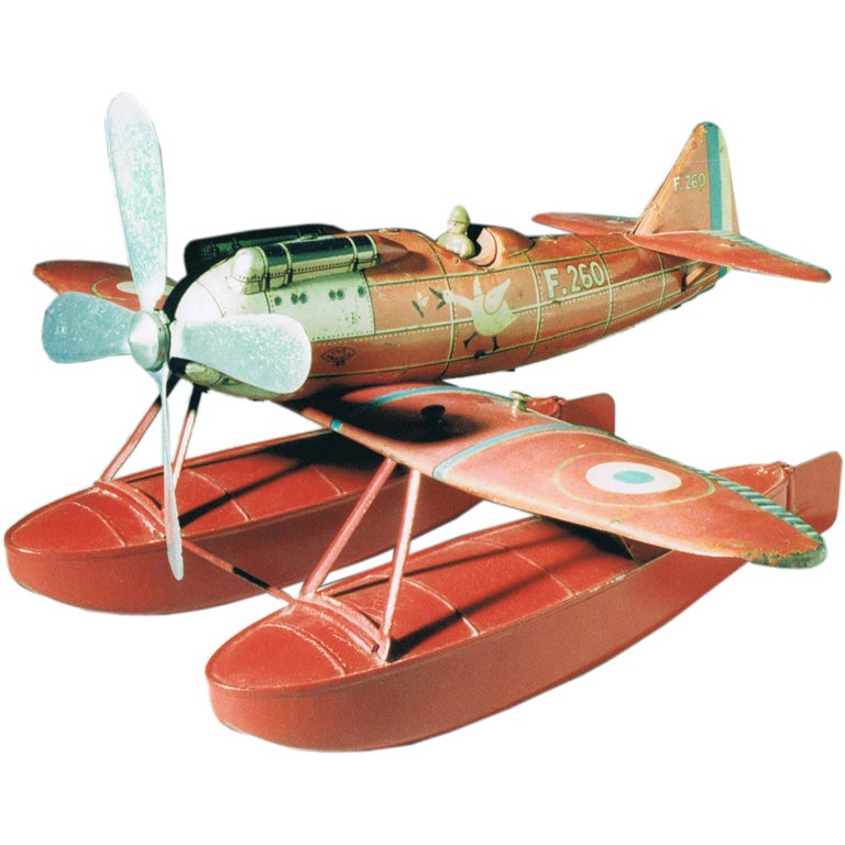 Art Deco Tinplate Toy Hydroplane by JEP.