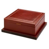 Vintage Leather humidor by Paul Dupré Lafon (1900 - 1971) for Hermès, c. 1940s