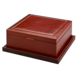 Leather humidor by Paul Dupré Lafon (1900 - 1971) for Hermès, c. 1940s