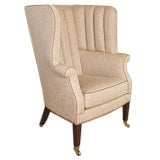 Fluted barrel back armchair