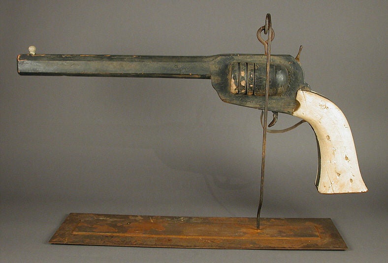 Antique GUNSMITH Trade Sign - American Pistol 1