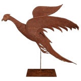 Antique Pheasant in Flight Trade Sign with custom stand