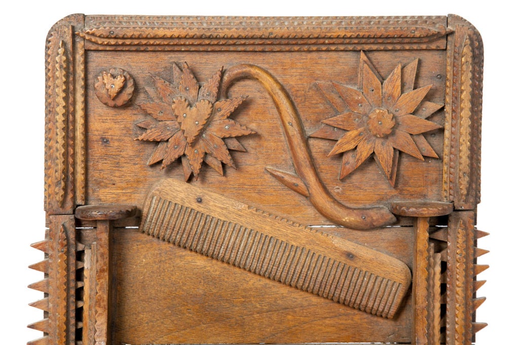 Carved Comb Box