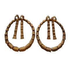 Pair of Cast Wrought  Iron Ribbons