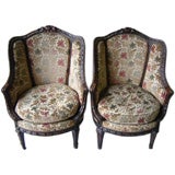 Pair of 19th Century Louis XVI Bergeres