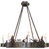 LARGE BRONZE CHANDELIER