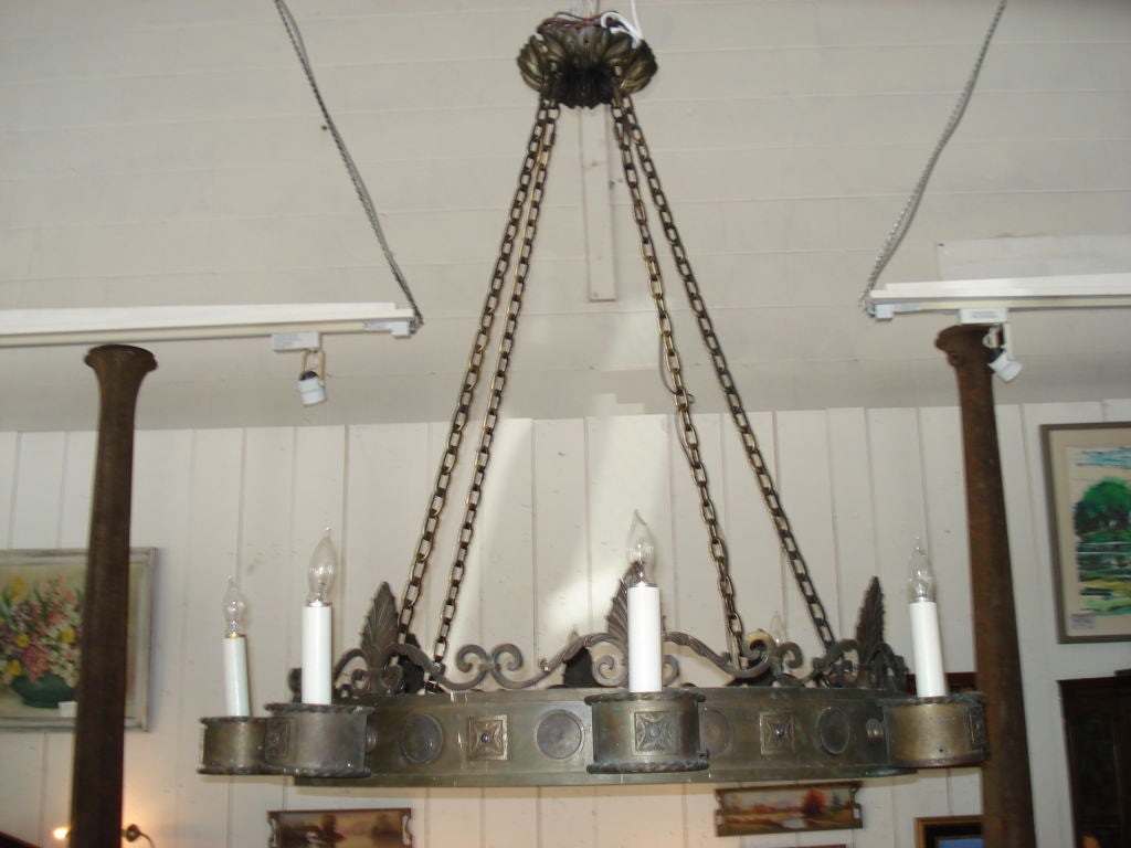LARGE BRONZE CHANDELIER