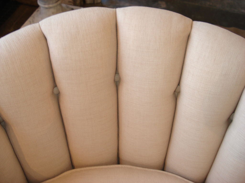 PAIR MODERN CHANNEL BACK CHAIRS