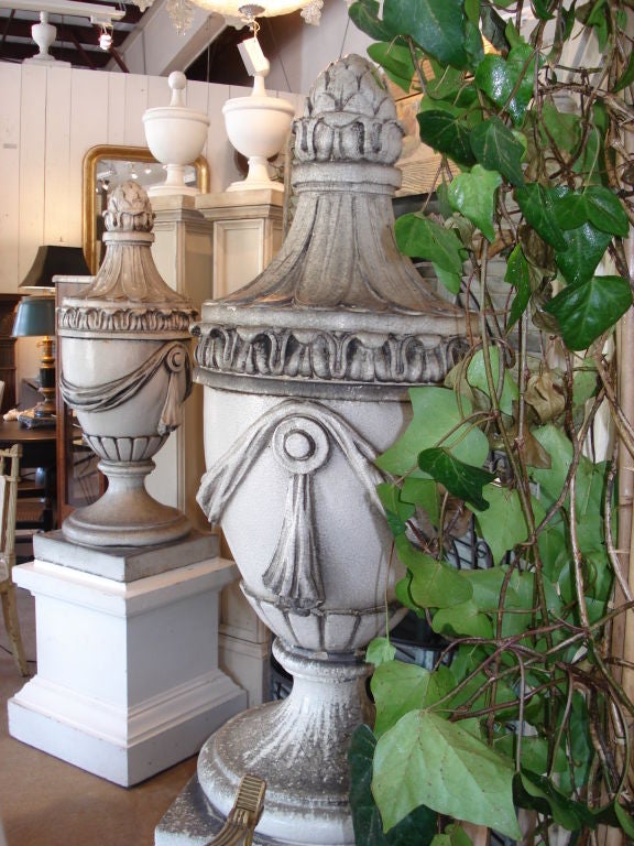 LARGE FINIAL URNS