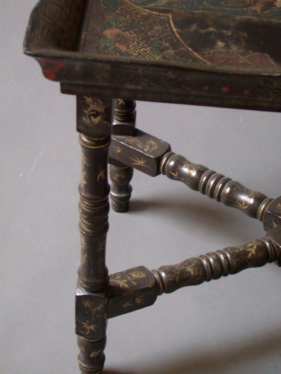 Wood Small 19th Century Chinese Export Tray Table.
