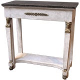 Small Empire Style Painted Console Table.