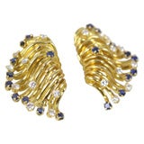 Tiffany 
Co. Sapphire and Diamond Earrings