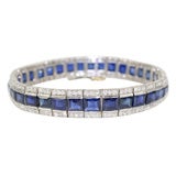 Art Deco, Sapphire and Diamond Bracelet, 16 Carats