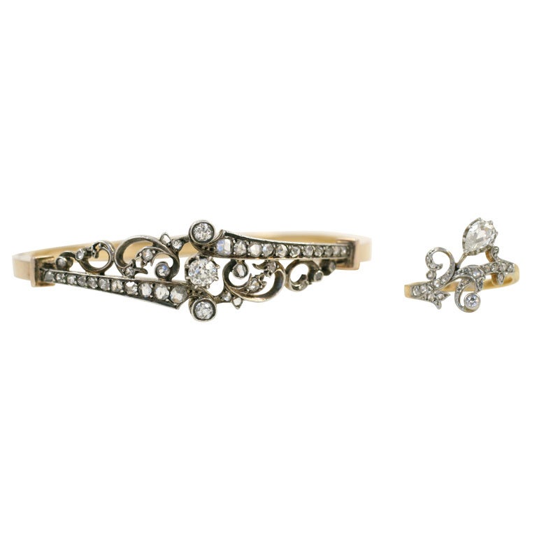 antique bracelet & ring set