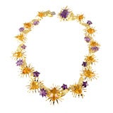 Citrine and Amethyst Necklace by Tony Duquette