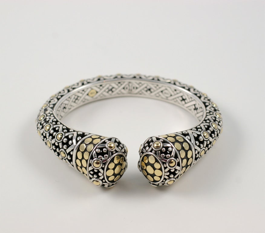 18K Gold and Sterling John Hardy Cuff